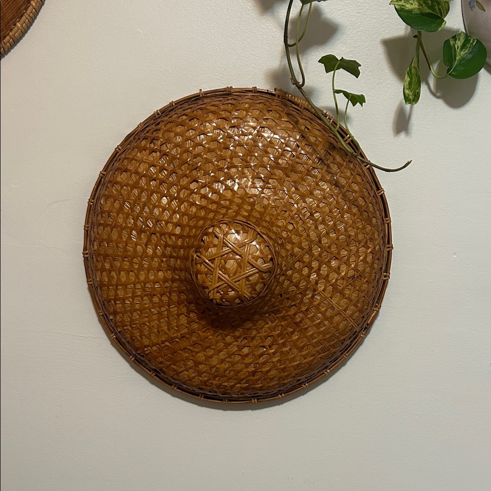 Vintage Woven Chinese rice hat